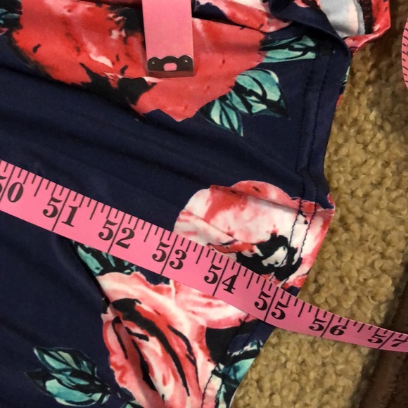 NWT Jersey Feel Soft Boutique Stretch Floral Maxi Dress - Picture 6 of 6